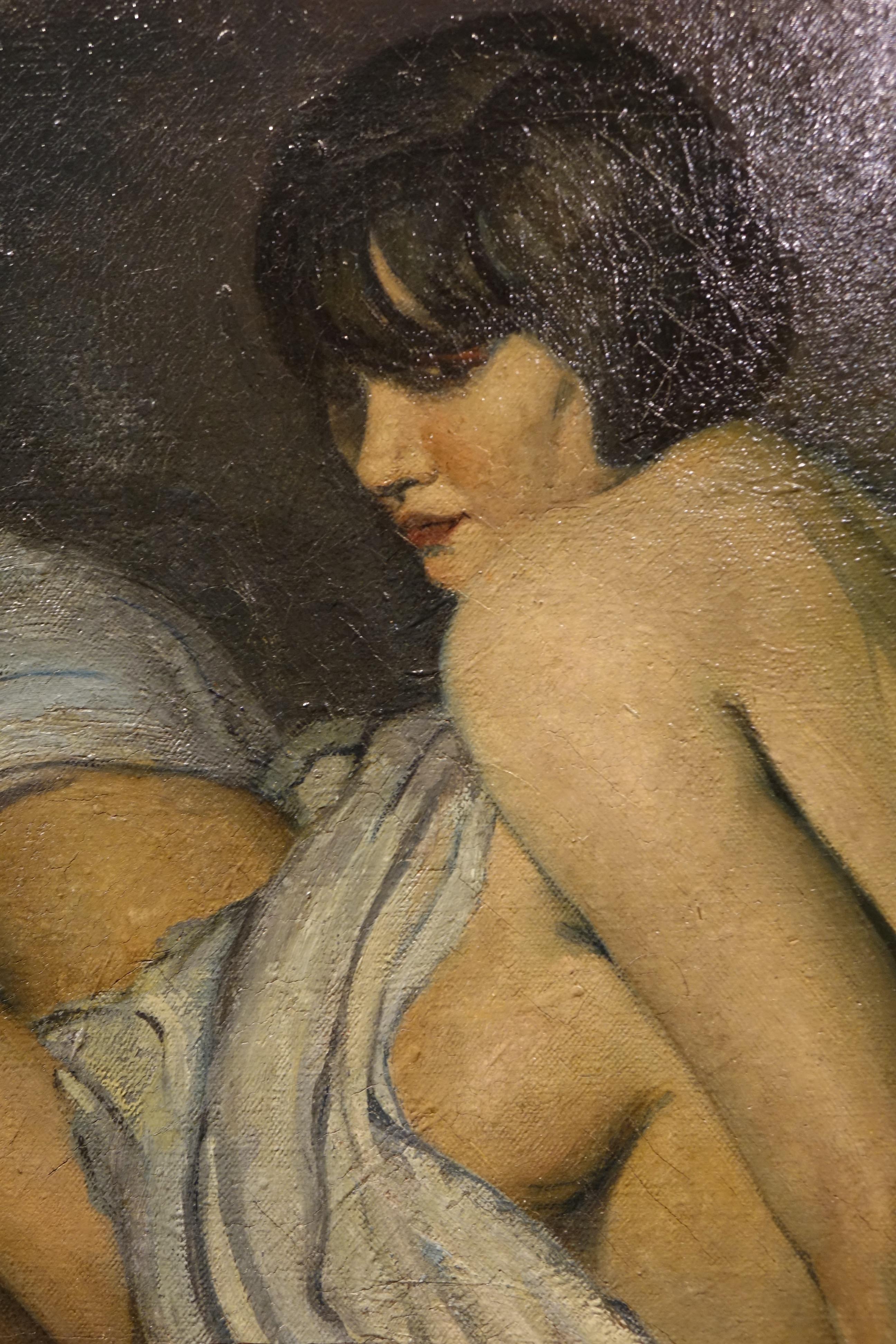 Zwei Freunde signiert F. MOLINA, 1925 im Angebot 3