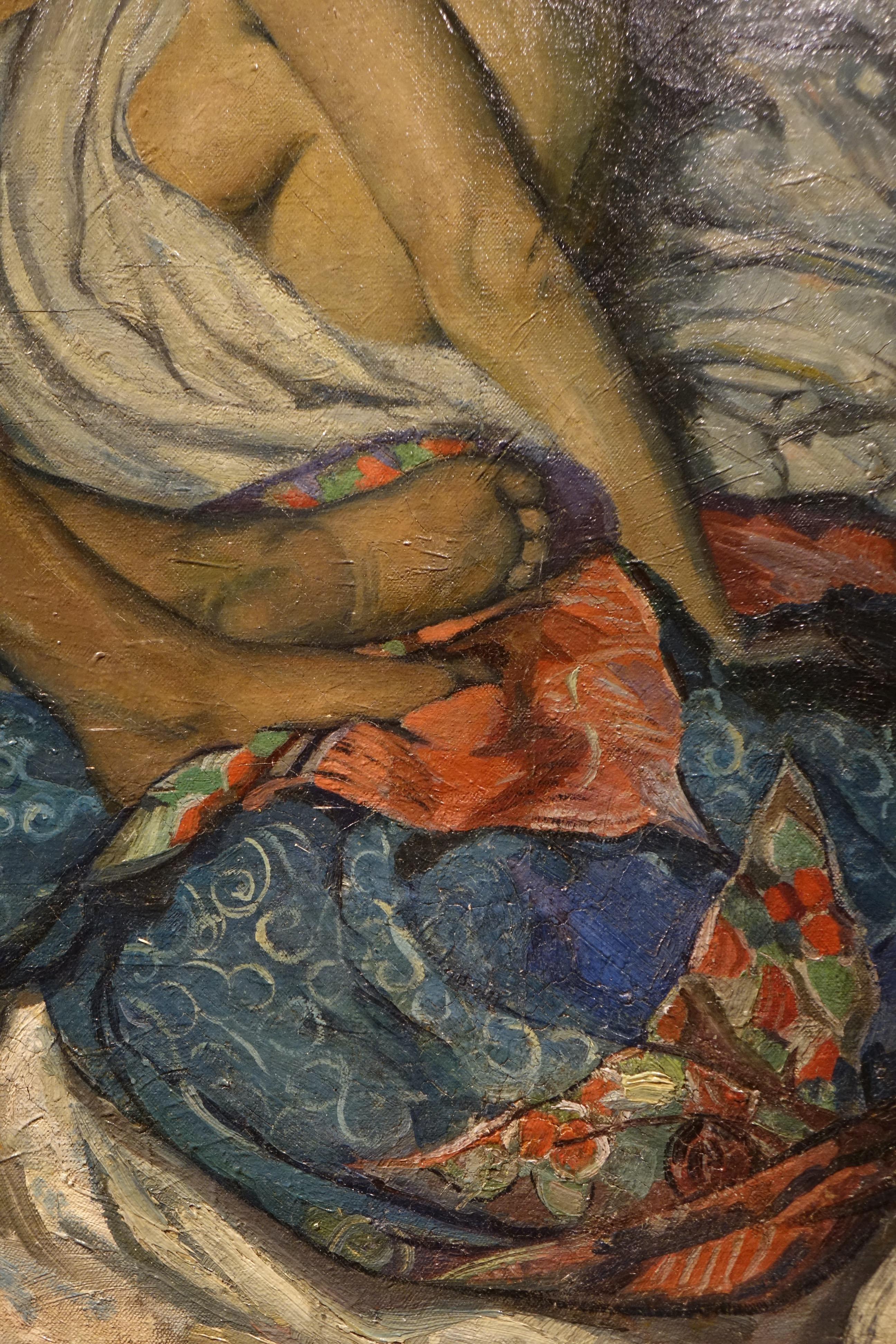 Zwei Freunde signiert F. MOLINA, 1925 (Französisch) im Angebot