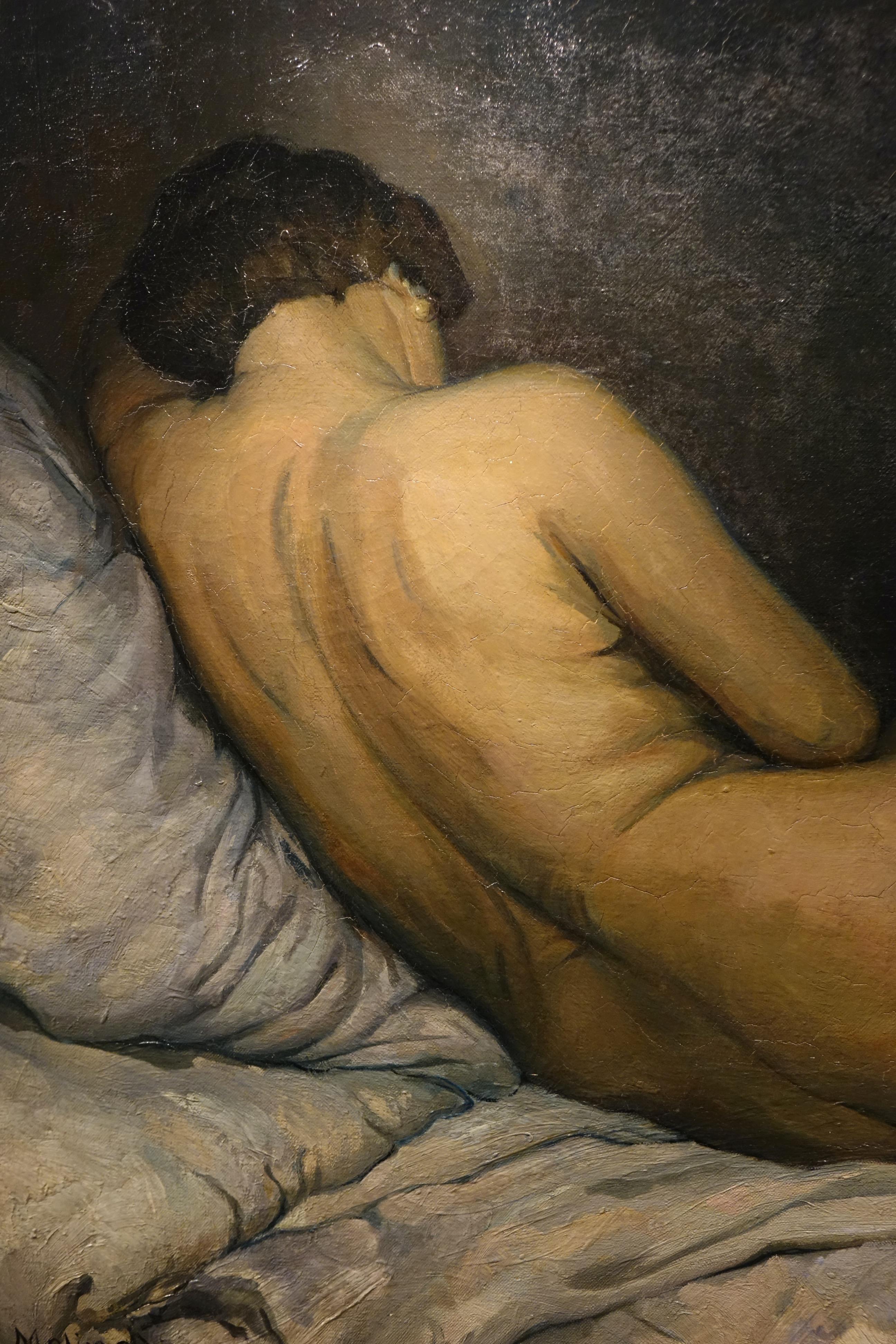 Zwei Freunde signiert F. MOLINA, 1925 (Frühes 20. Jahrhundert) im Angebot