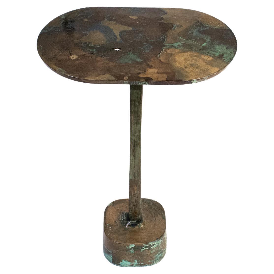 U Table/38 Blue Desert Finish Cast Bronze Table by Studio Sunt For Sale