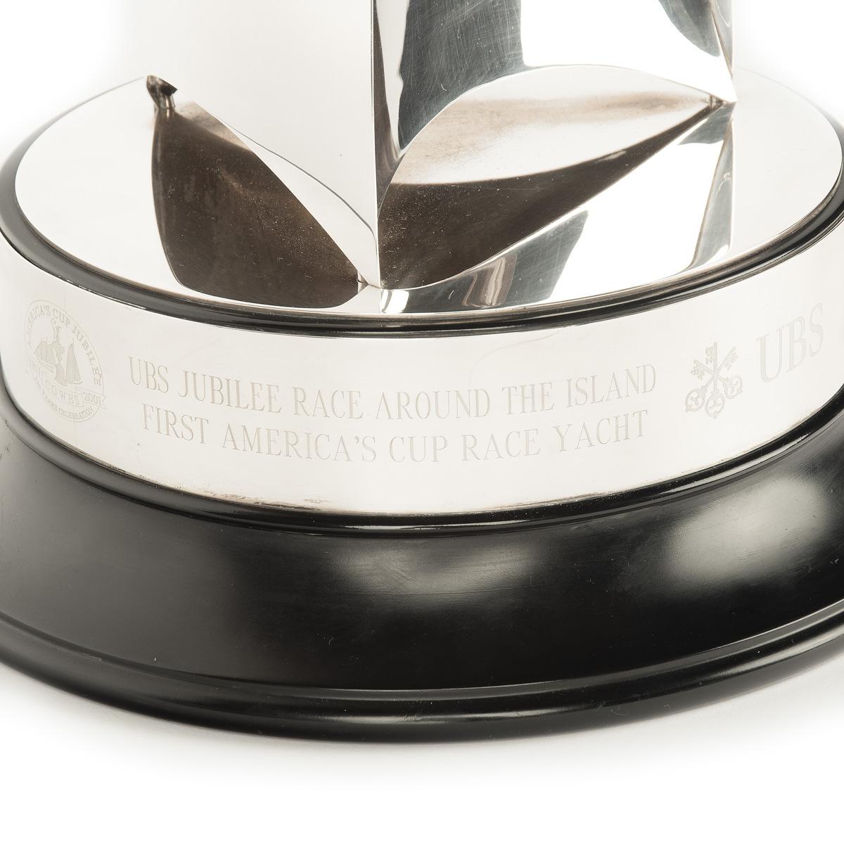 English The UBS America’s Cup Jubilee Race solid silver trophy by Theo Fennell, 2001 For Sale