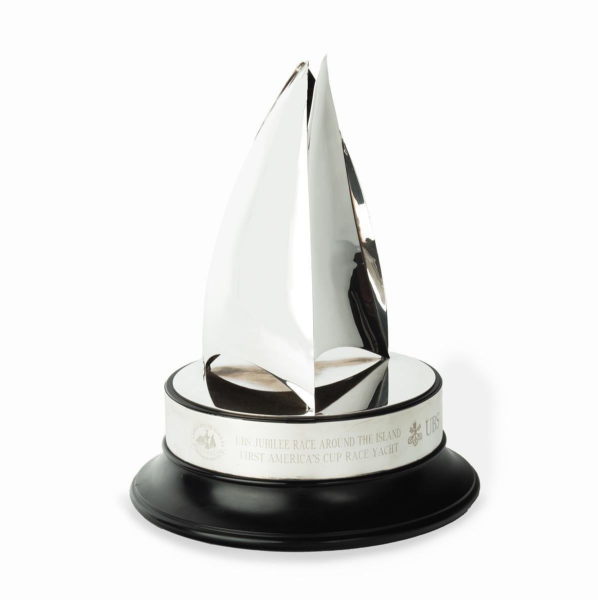 Silver The UBS America’s Cup Jubilee Race solid silver trophy by Theo Fennell, 2001 For Sale