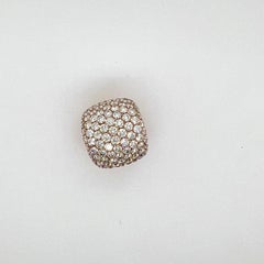 The Ultimate 18k Rose Gold Pave Diamond Dome Ring Band