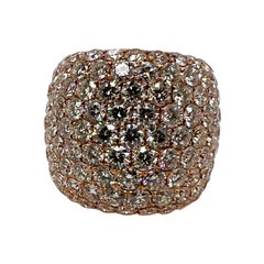 The Ultimate 18k Rose Gold Pave Diamond Dome Ring Band