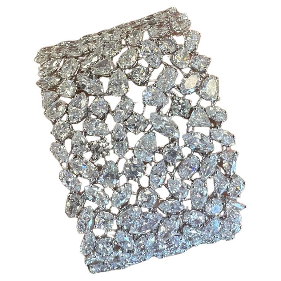 Ultimate Diamond Cluster Bracelet For Sale