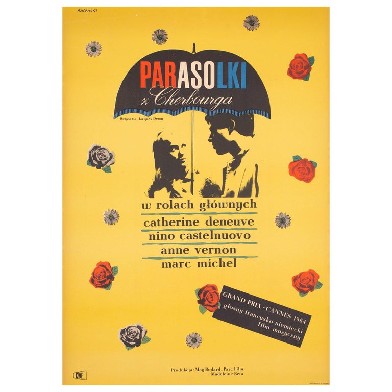 The Umbrellas of Cherbourg 1966 Polish A1 Film Poster, Rapnicki For