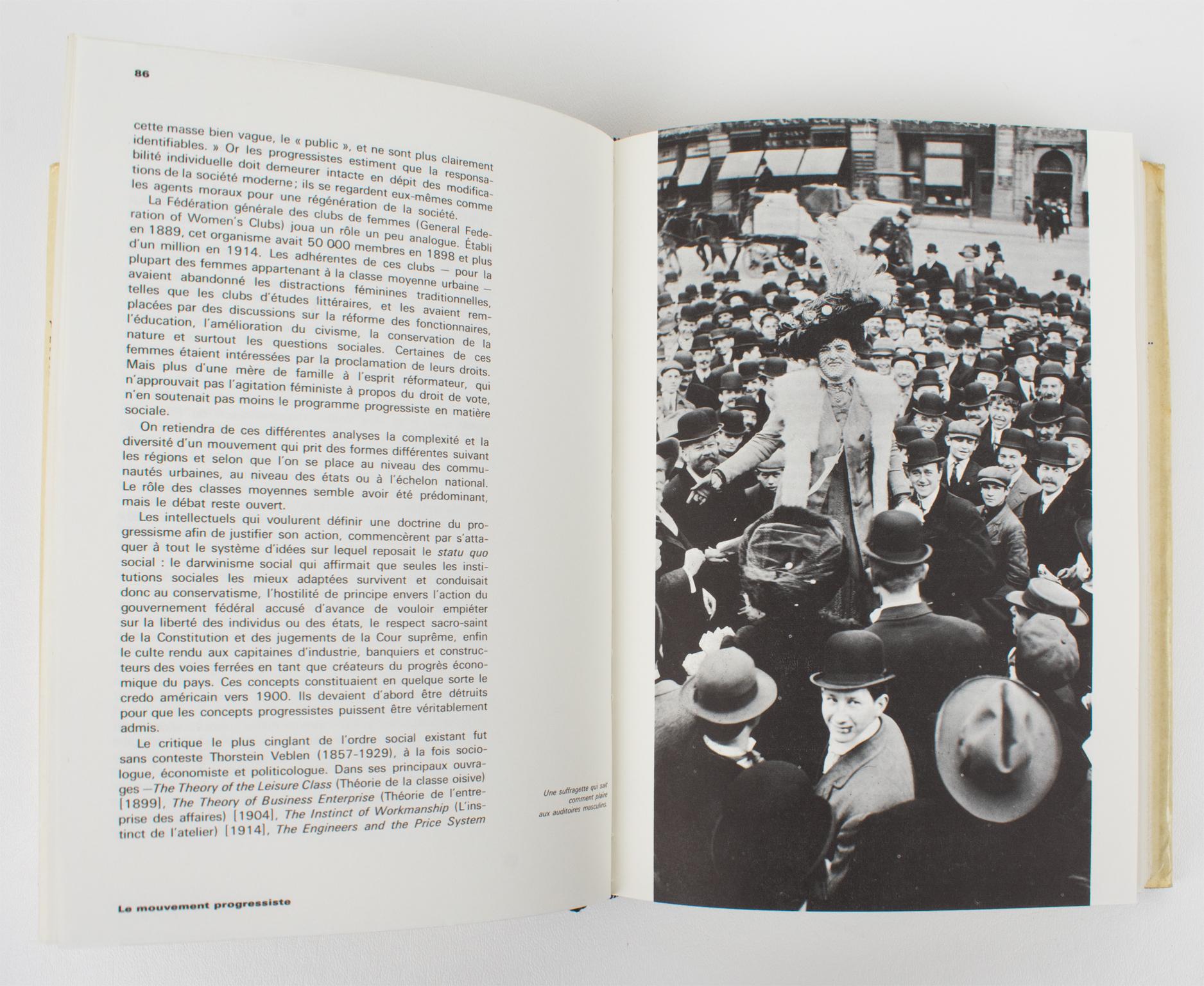 Fin du 20e siècle Les États-Unis 1898 à 1933, livre français de Y.H. Nouailhat, 1973 en vente