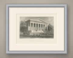 The United States Bank, Philadelphia, after Bartlett, Antique View, circa 1840