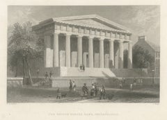 The United States Bank, Philadelphia, after Bartlett, Antique View, circa 1840