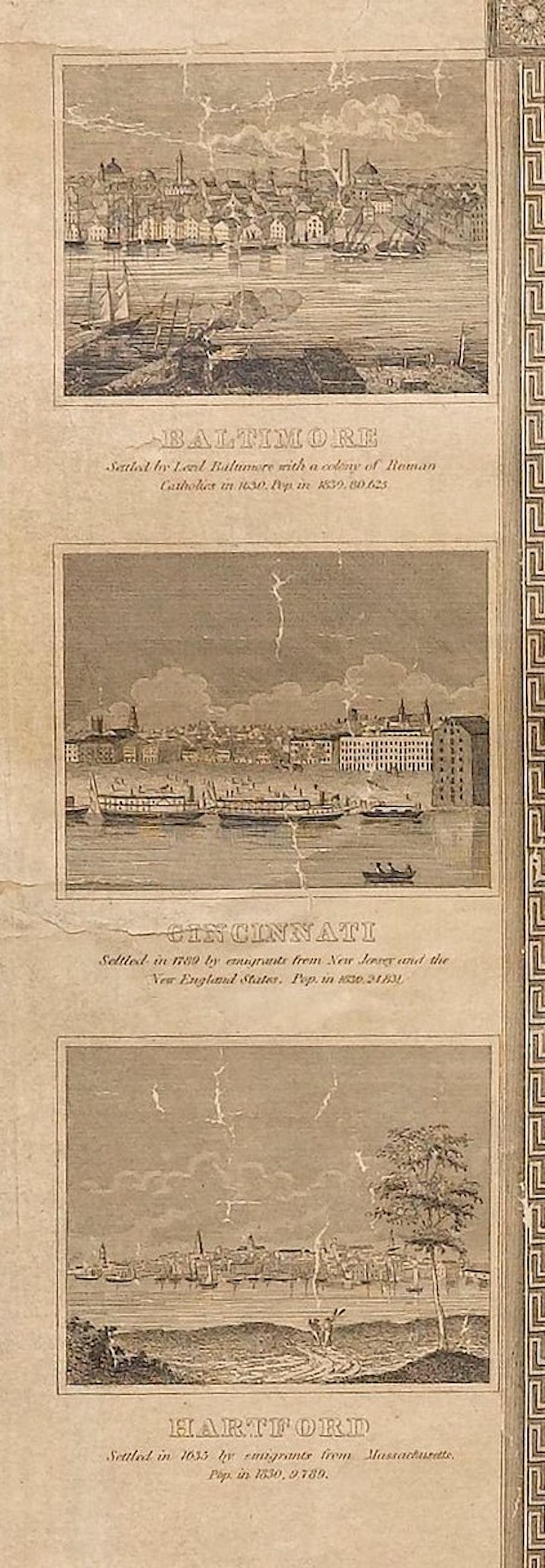 Carte murale ancienne « The United States from the Latest Authorities », 1835 en vente 4
