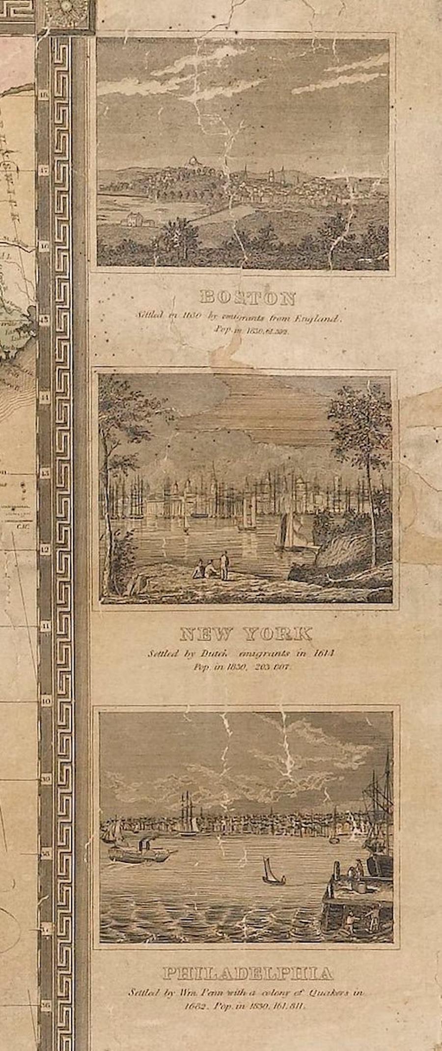 Carte murale ancienne « The United States from the Latest Authorities », 1835 en vente 3