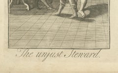 The Unjust Steward Engraving – Luke XVI Parable Scene 1735