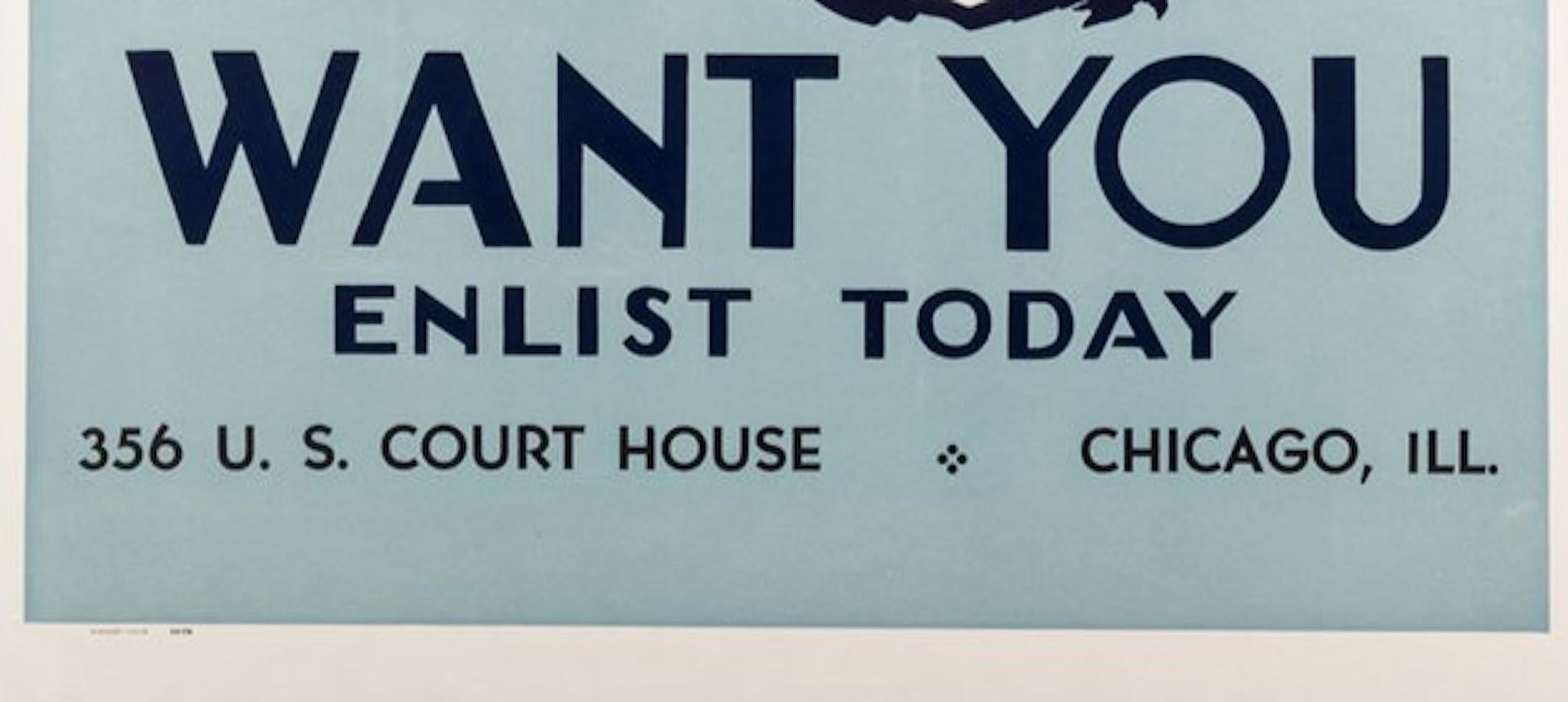 „The U.S. Marines Want You“ Vintage-Rekrutierungsplakat aus dem Zweiten Weltkrieg, 1940 (Papier) im Angebot