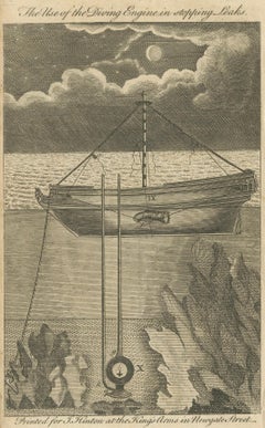 The Use of the Diving Engine in Stopping Leaks - 18th-Century Engraving