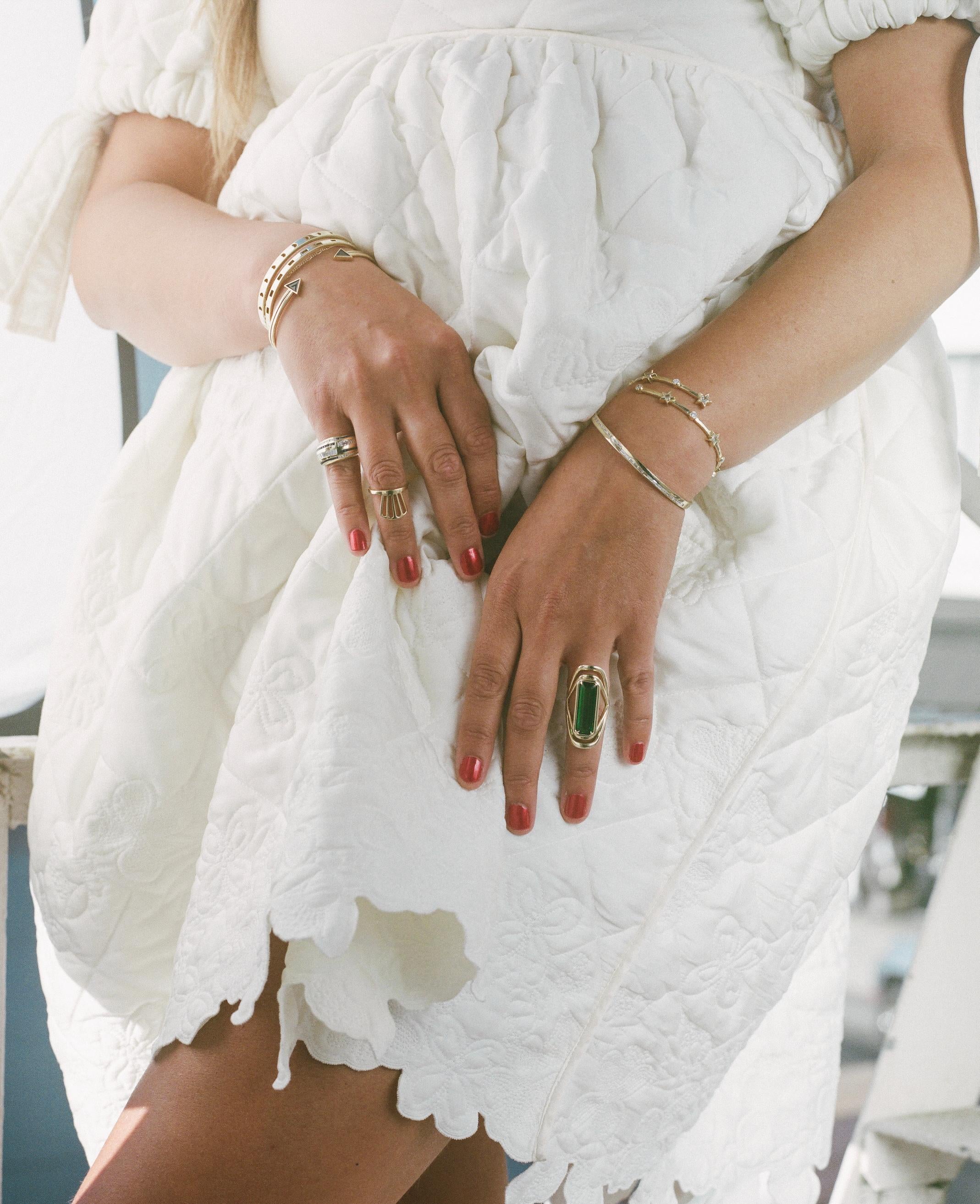 For Sale:  The Valentine Ring GIA 11ct Deep Green Tourmaline set with 18k Yellow Gold 6