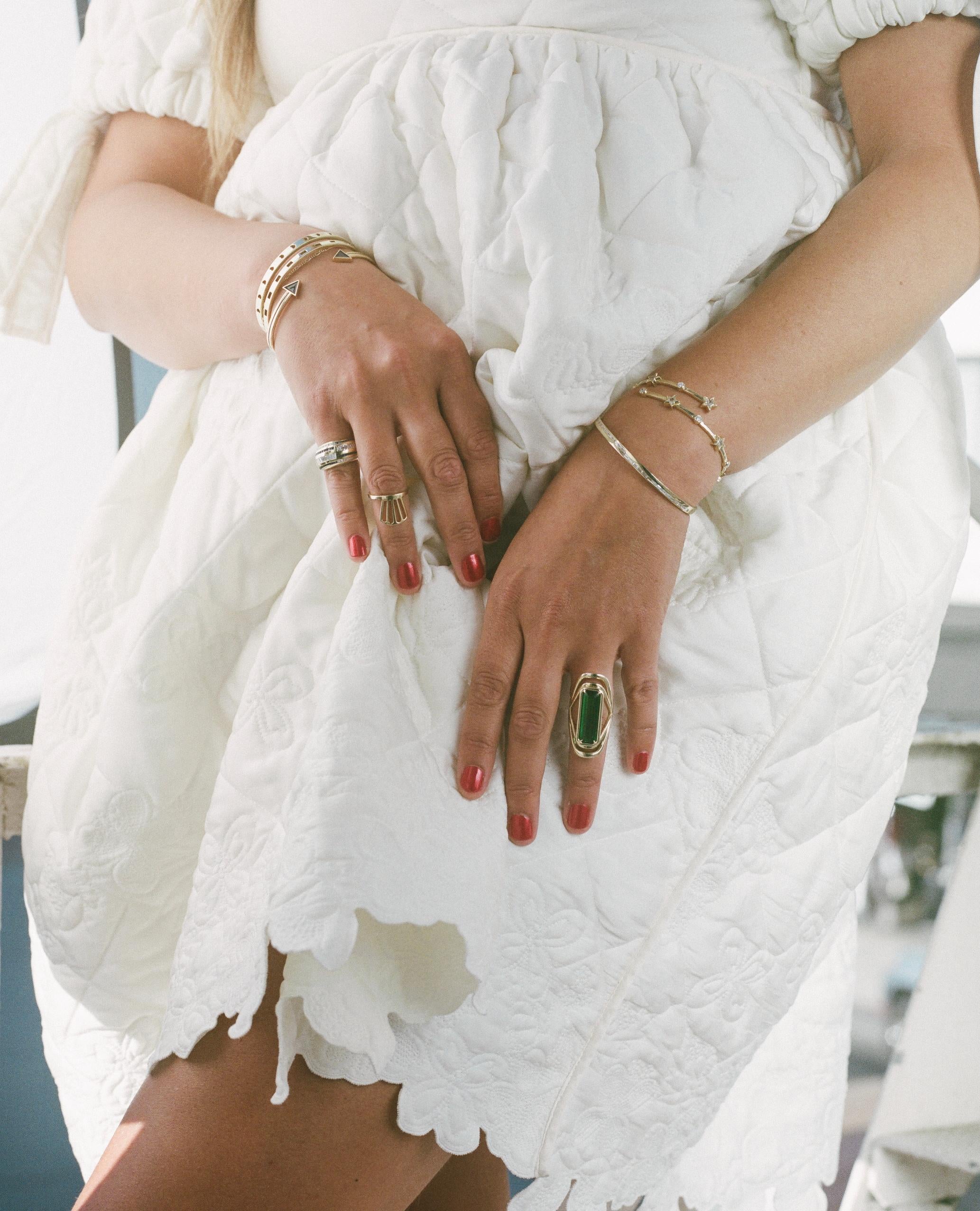 For Sale:  The Valentine Ring GIA 11ct Deep Green Tourmaline set with 18k Yellow Gold 9