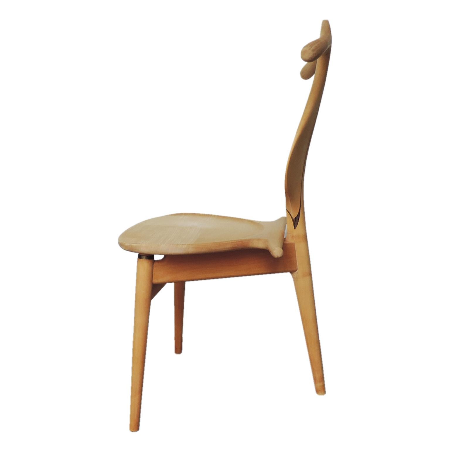 Scandinavian Modern Hans Wegner Valet Chair in Maple with Wenge Inlay, 1953