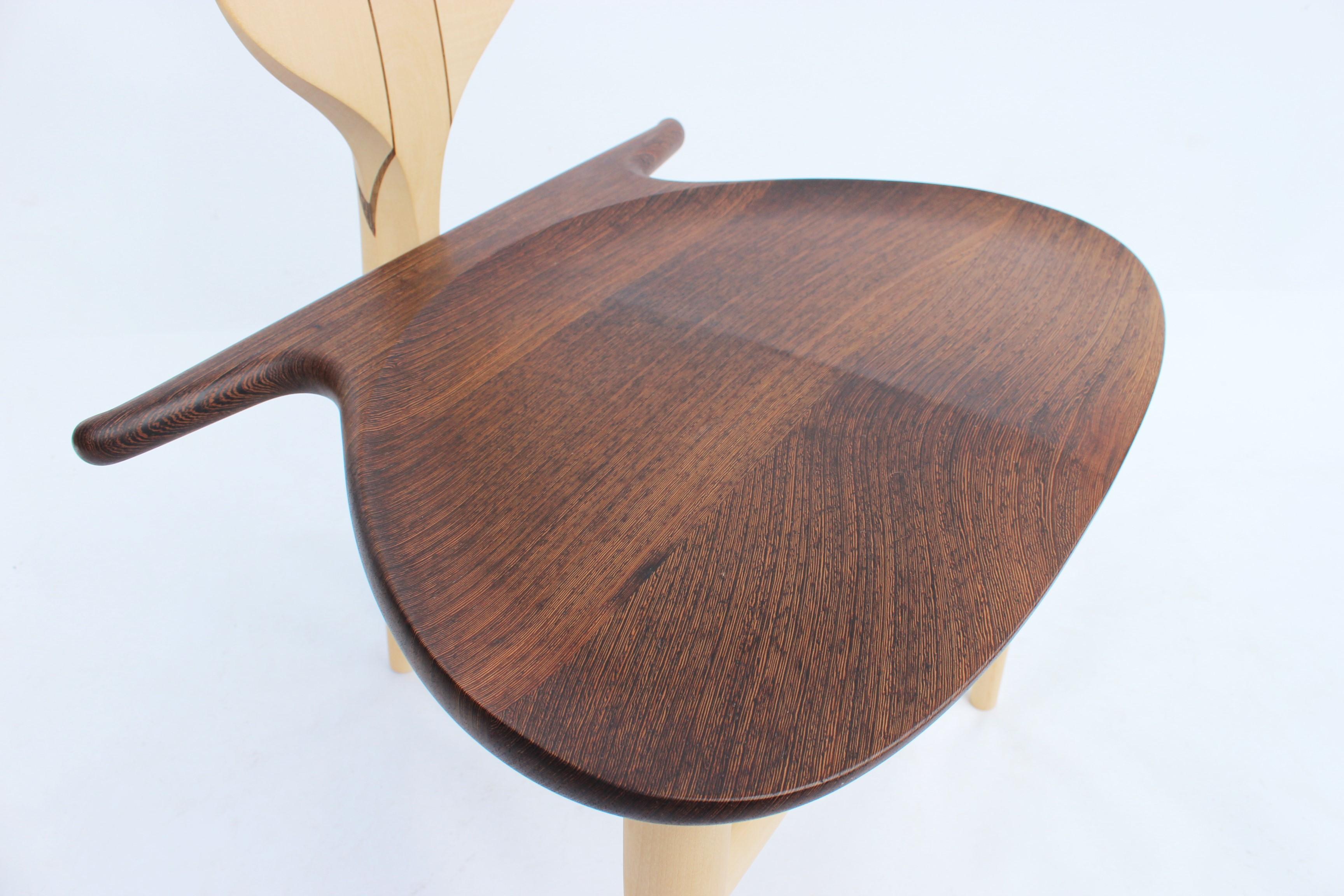 Scandinavian Modern The Valet Chair, Model PP250, of Maple and Wengé Designed by Hans J. Wegner