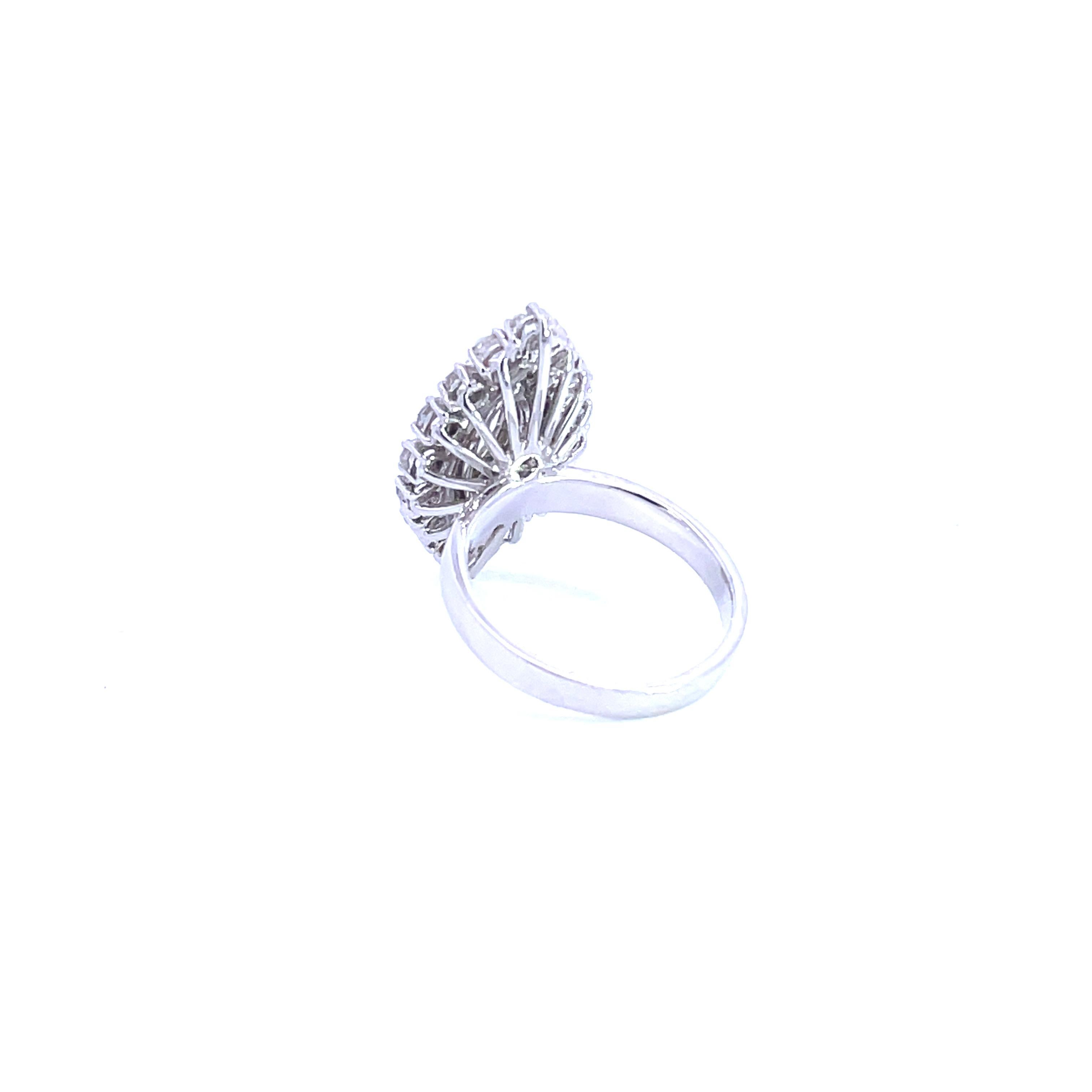 Marquise Cut The Valioka- 1.06 Center Marquise and Rosecut Diamond Ring 18K Gold For Sale