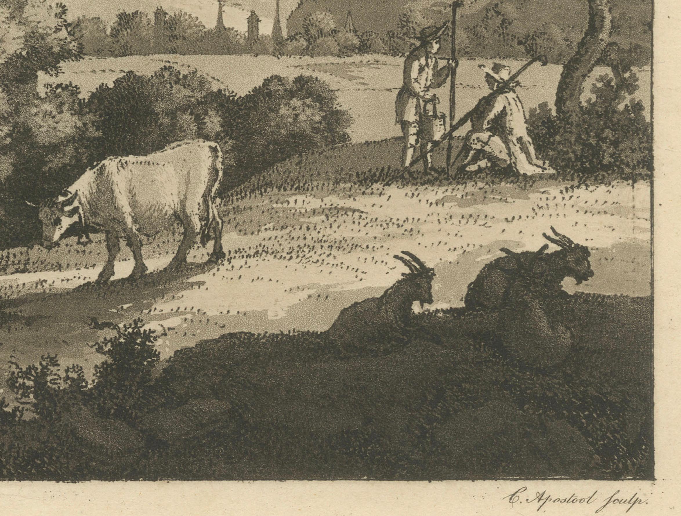 The Valley of Inspruck: Eine gravierte Perspektive aus dem 18. Jahrhundert, 1792 im Zustand „Gut“ im Angebot in Langweer, NL