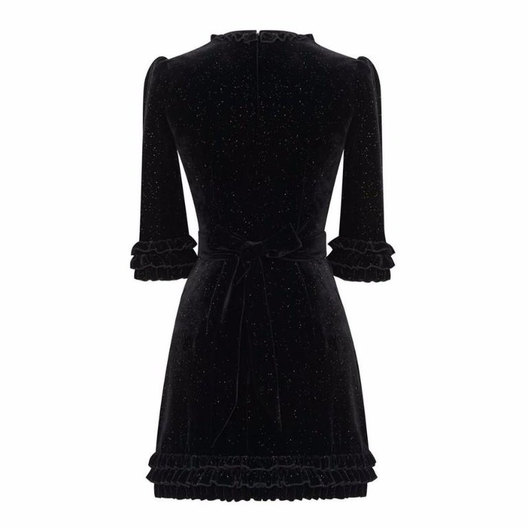 abbotsford mini dress Motel bimbi mini jacquard smock dress in Black