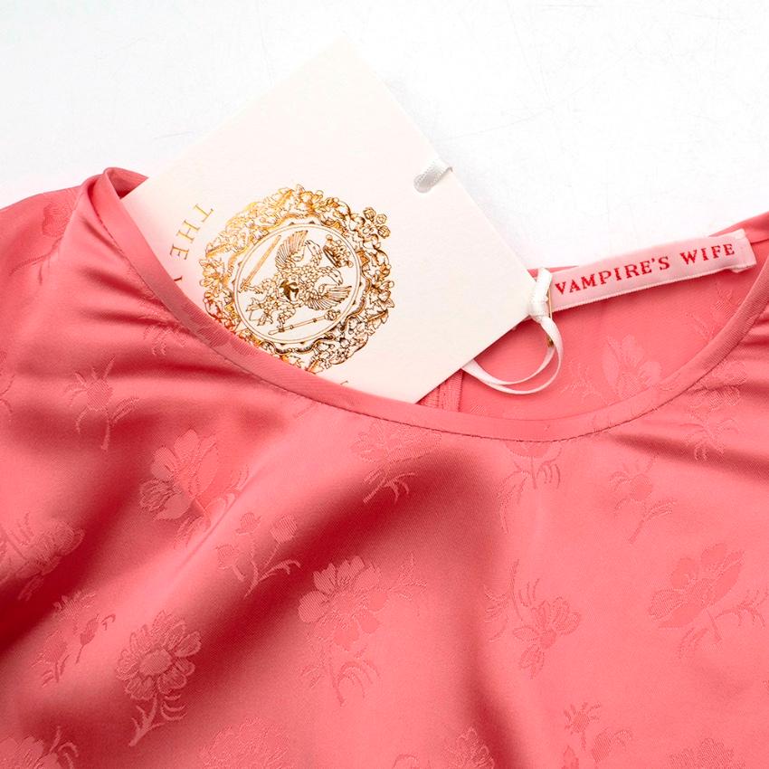 The Vampires Wife Blossom Dress Dress in Cosmo Damask Blush Pink - Size US 8 2