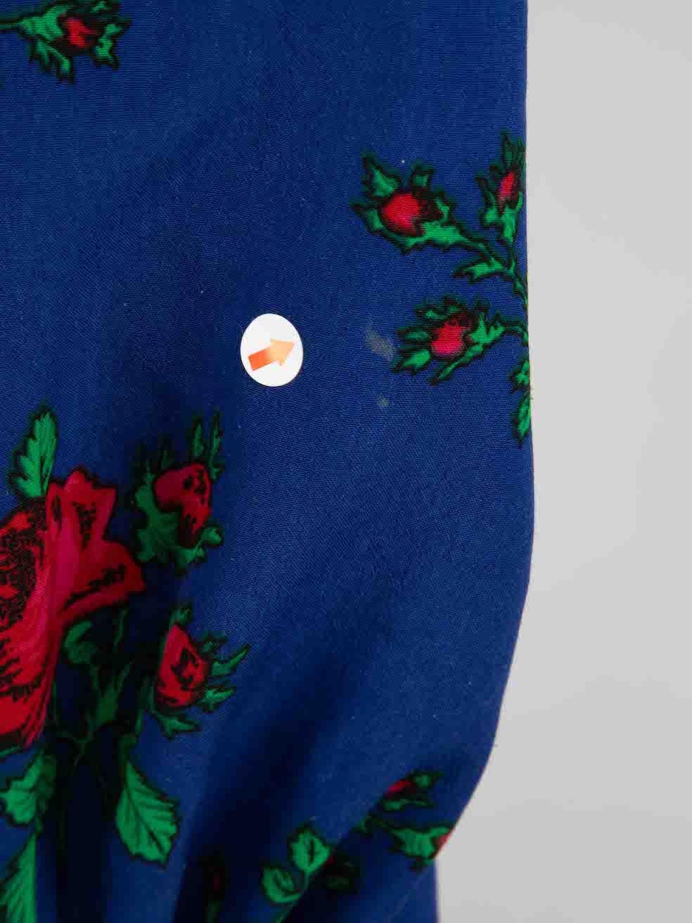 The Vampire's Wife - Robe midi à volants et à imprimé floral bleu, taille XS Bon état - En vente à London, GB