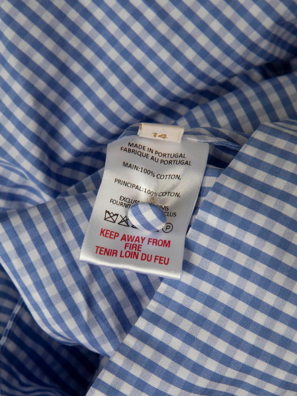 The Vampire's Wife Blue Gingham Shirt Dress Size XL 3