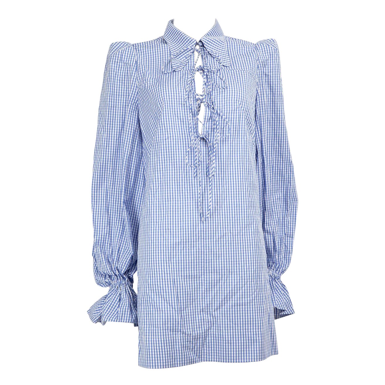 The Vampire's Wife Blue Gingham Shirt Dress Size XL