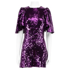 The Vampire's Wife Purple Sequinned Mini Dress Size M