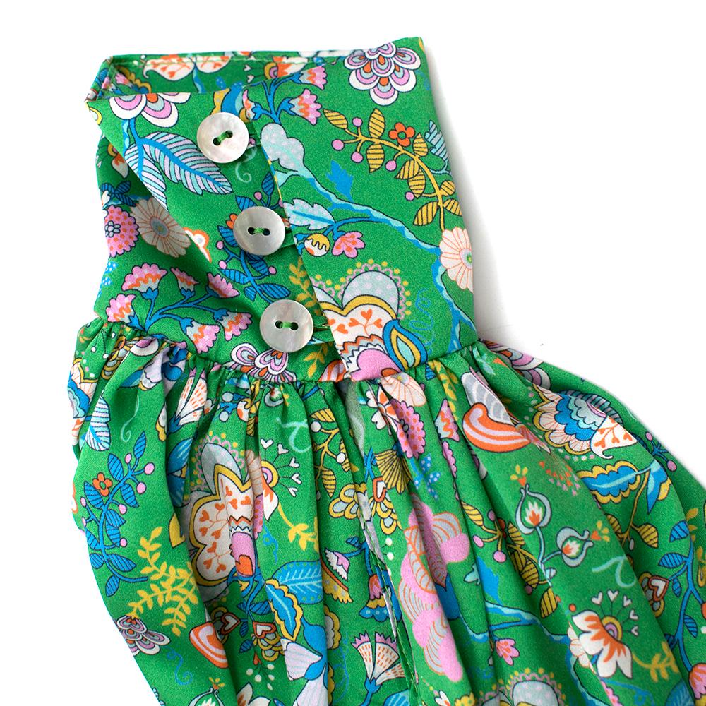 The Vampire's Wife Shirred floral-print silk-satin maxi dress US8 In New Condition In London, GB