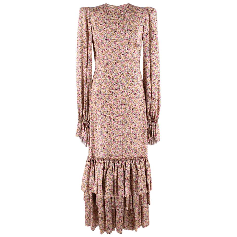 The Vampire's Wife Splendour Dress in Liberty Printed Silk Dusty Pink Size US 6