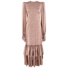 The Vampire's Wife Splendour Dress in Liberty Printed Silk Dusty Pink Size US 6
