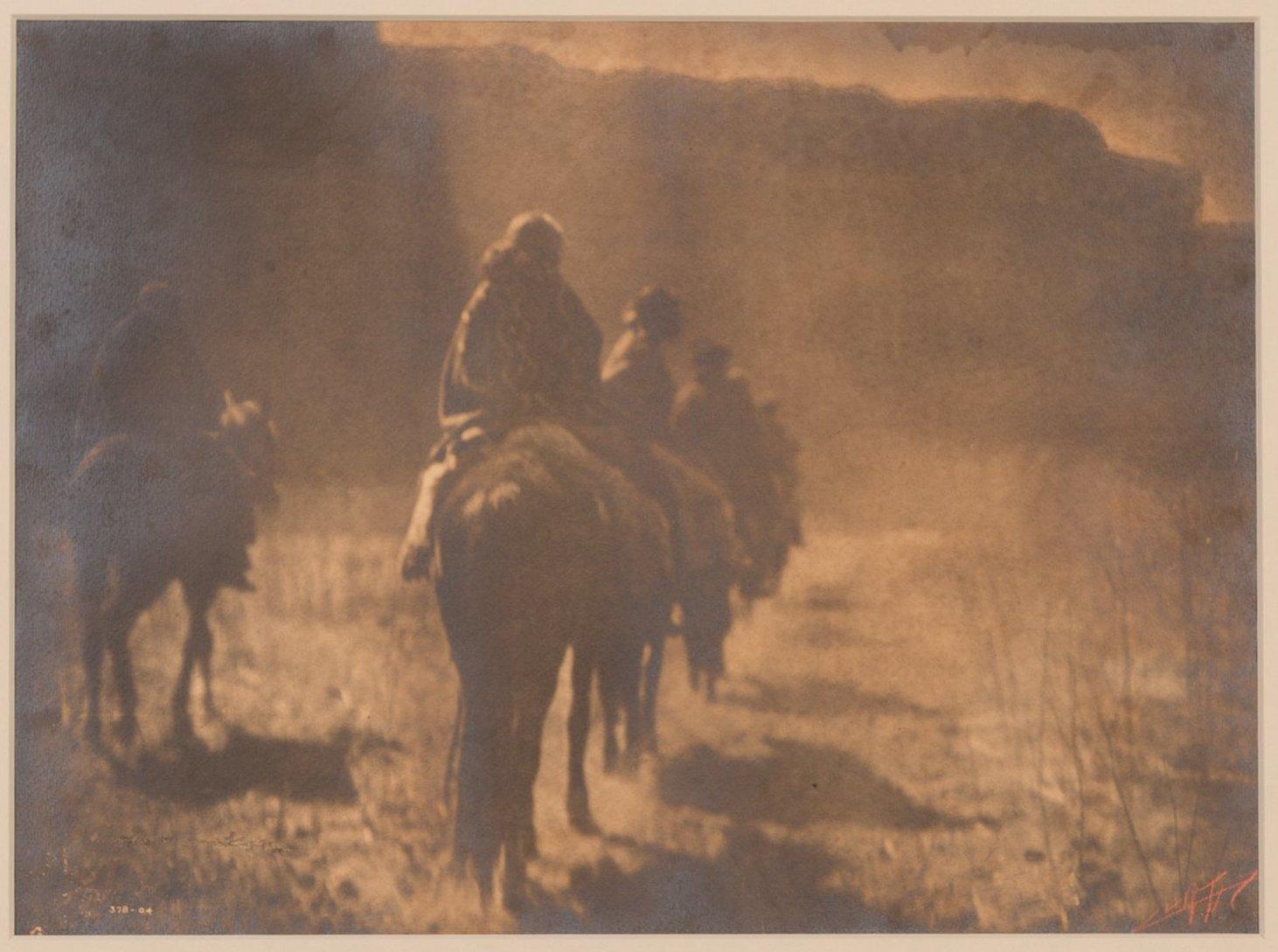 American The Vanishing Race, Signed by Edward S. Curtis, Gelatin Silver Photograph, 1904