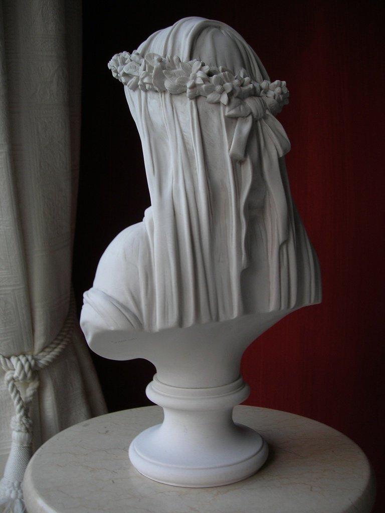 marble bust veiled lady