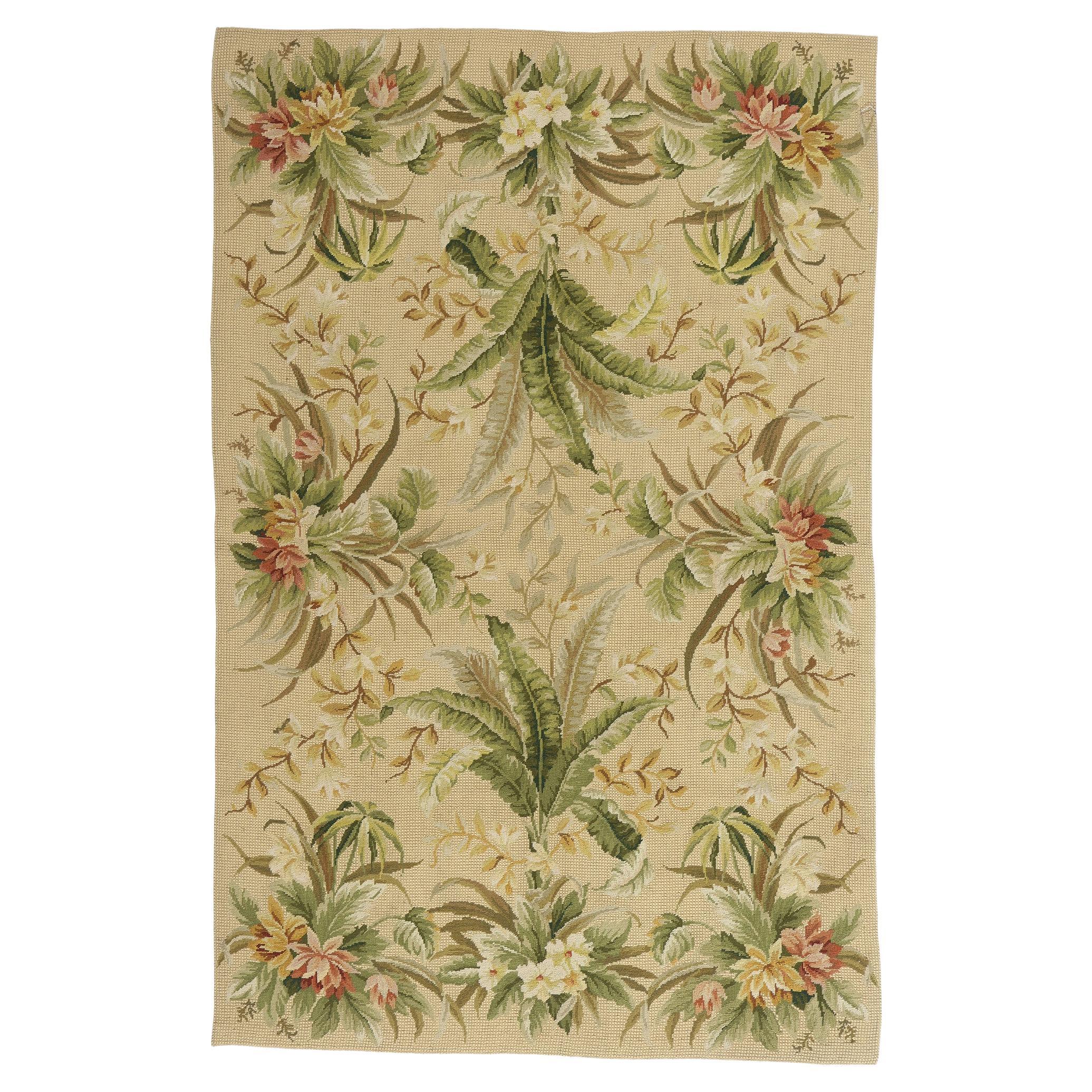 Il Salone Verdeggiante: Un Aubusson cinese d
epoca dall
Eleganza Botanica in vendita