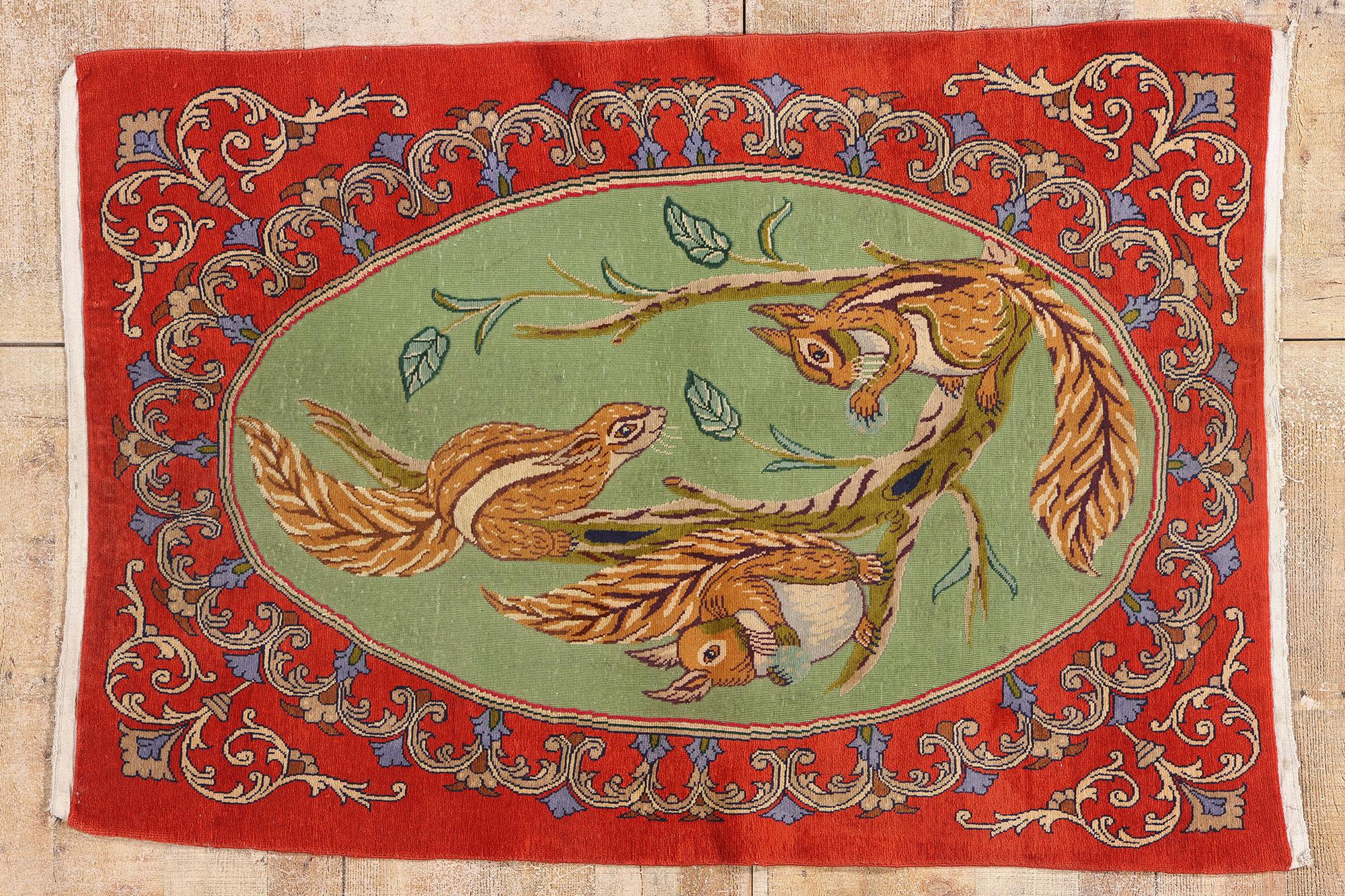 Il Capriccio Verdeggiante: Un capolavoro persiano di Kashan di fantasia aristocratica in vendita 3