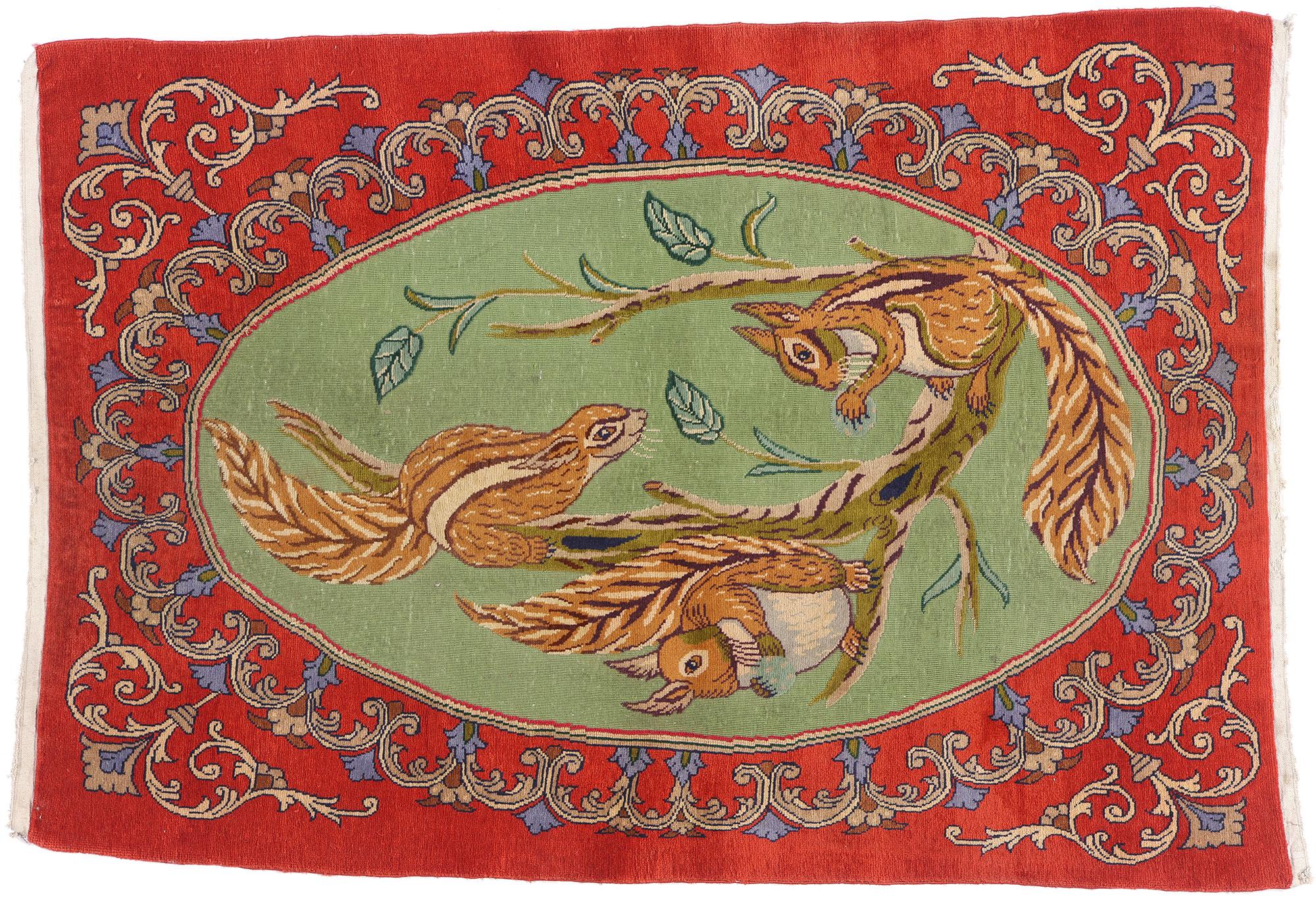 Il Capriccio Verdeggiante: Un capolavoro persiano di Kashan di fantasia aristocratica in vendita 4