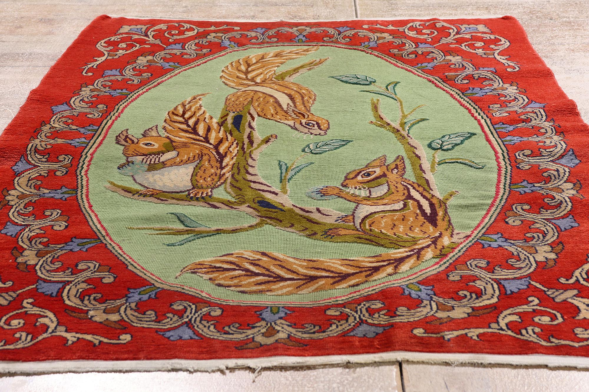 Il Capriccio Verdeggiante: Un capolavoro persiano di Kashan di fantasia aristocratica in vendita 2