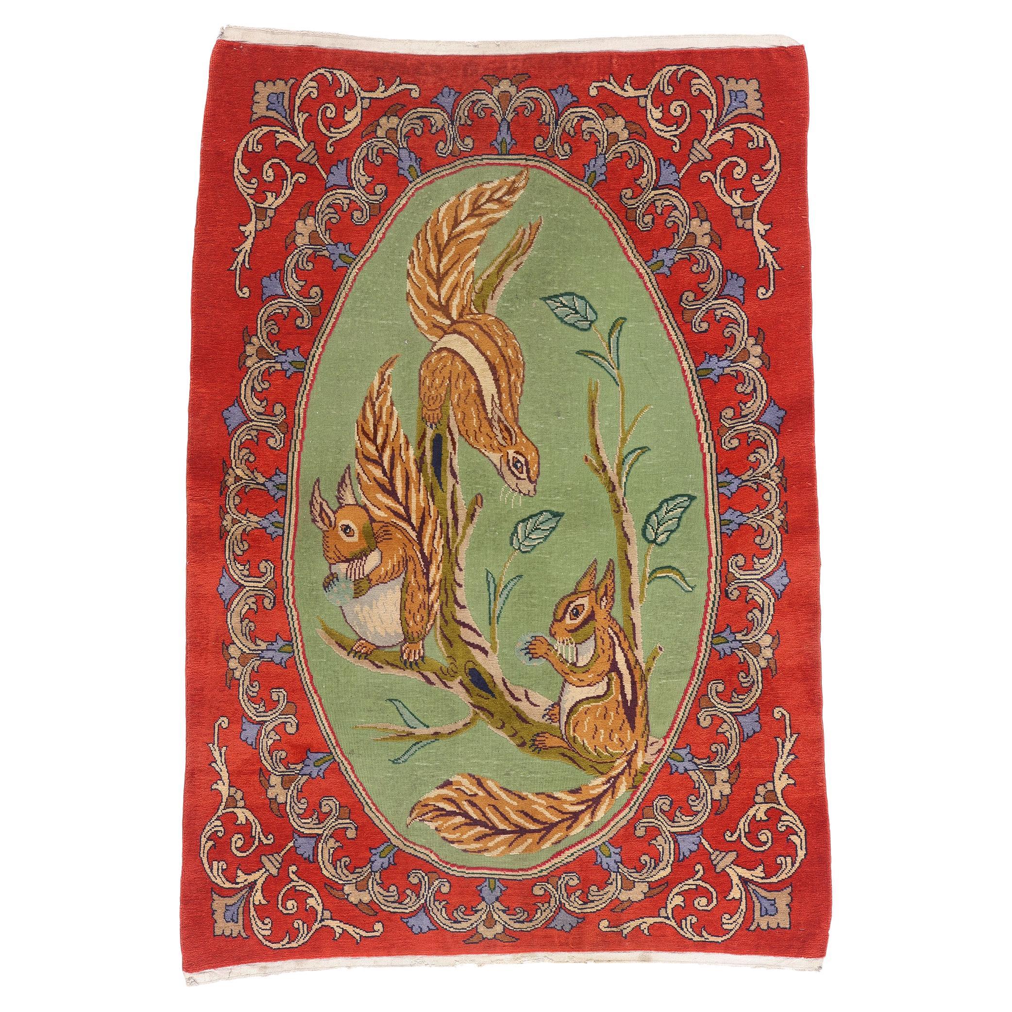 Il Capriccio Verdeggiante: Un capolavoro persiano di Kashan di fantasia aristocratica in vendita