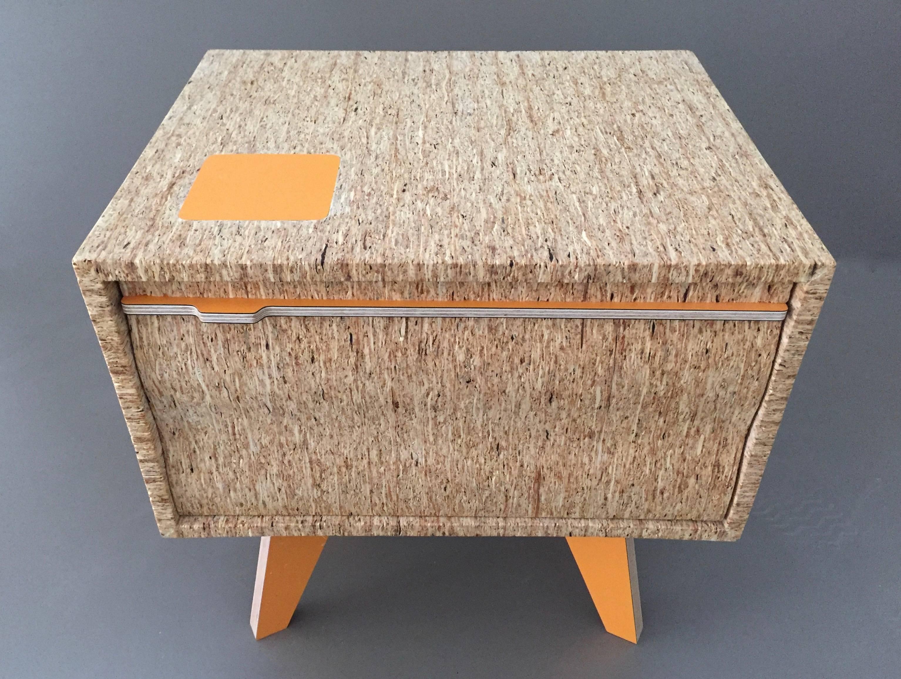 Contemporary Vernon Nightstand, Designed and Handmade in Vienna by Lee Matthews For Sale