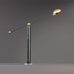 The Versorium Floor Lamp in Blackened Bronze and Antique Brass
