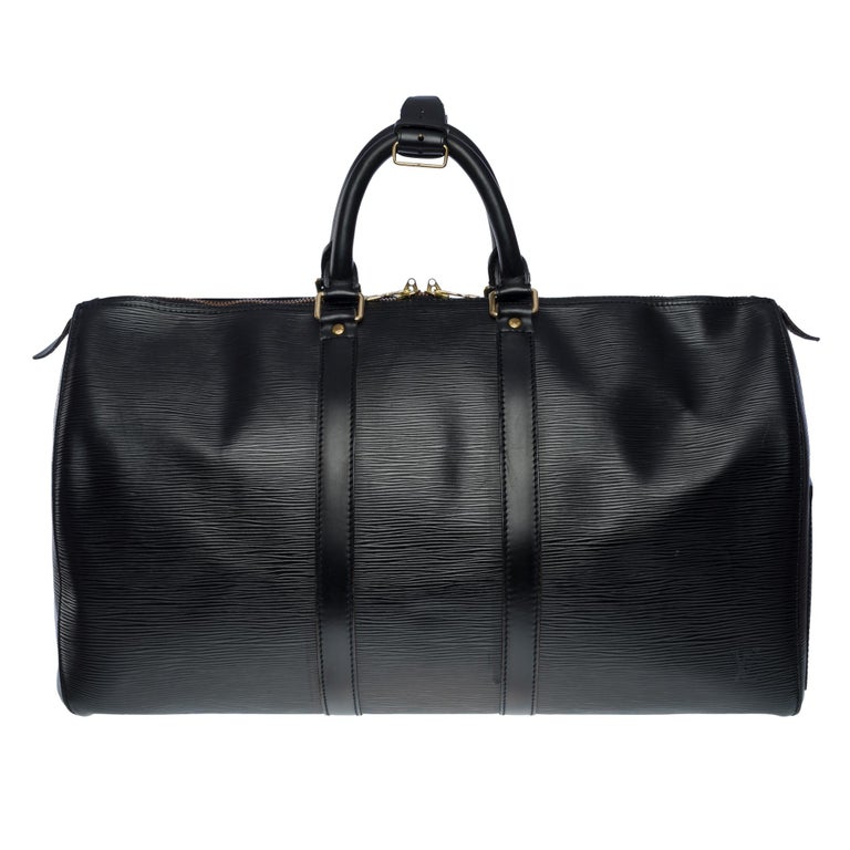 The very Chic Louis Vuitton Keepall 45 Travel bag in black épi leather, GHW  at 1stDibs