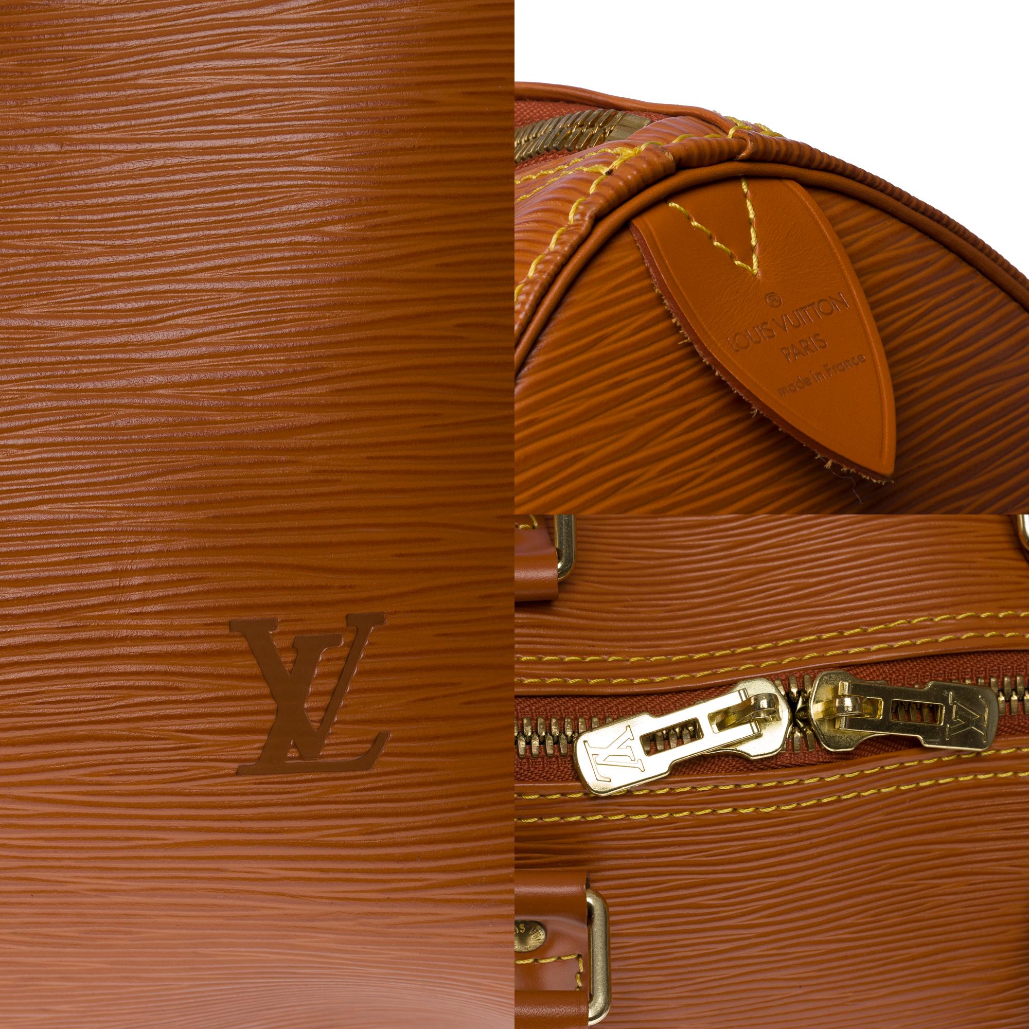 The very Chic Louis Vuitton Keepall 45 Travel bag in Cognac epi leather, GHW 1