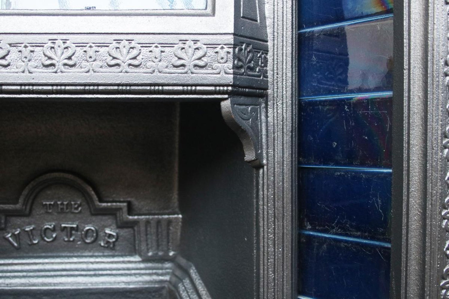 The Victor A Victorian Cast Iron And Tiled Fireplace Insert For