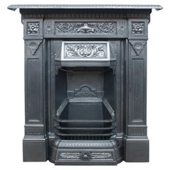 Victor an Antique Victorian Cast Iron Combination Fireplace