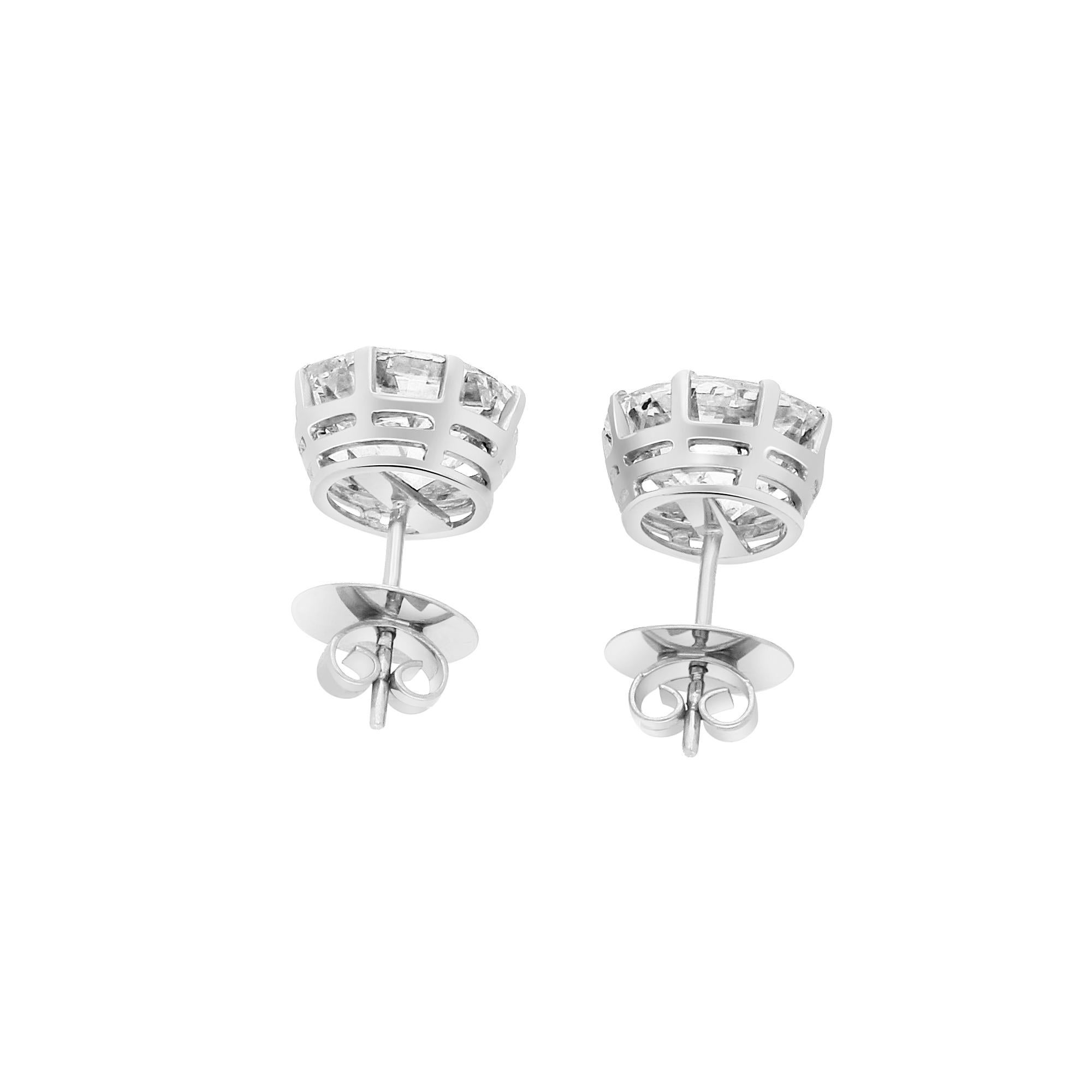 Victorian GIA Certified 12.64 Carat Old European Diamond Stud Earrings Set in Platinum