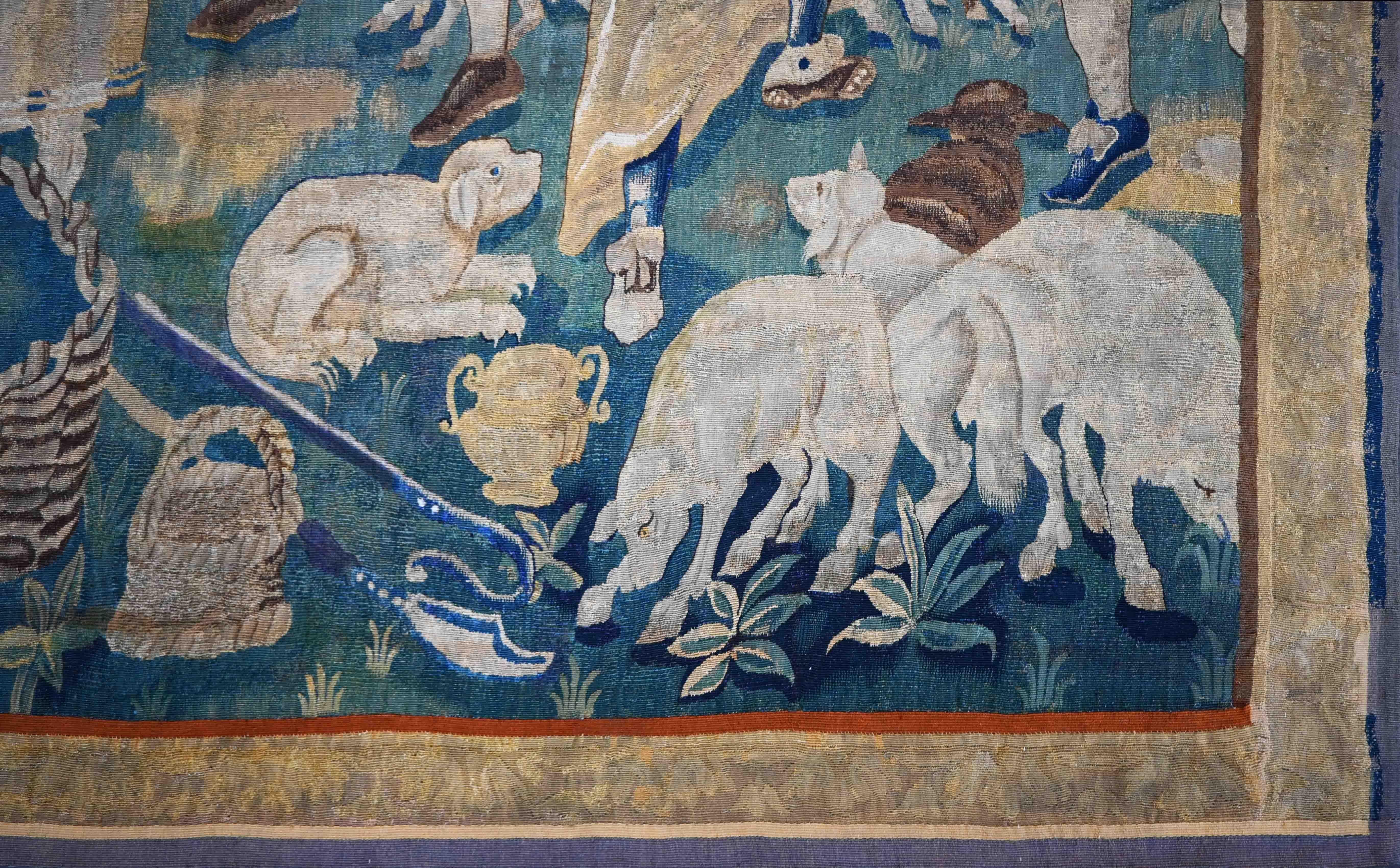 Dieser flämische Wandteppich aus dem 17. Jahrhundert mit dem Titel 