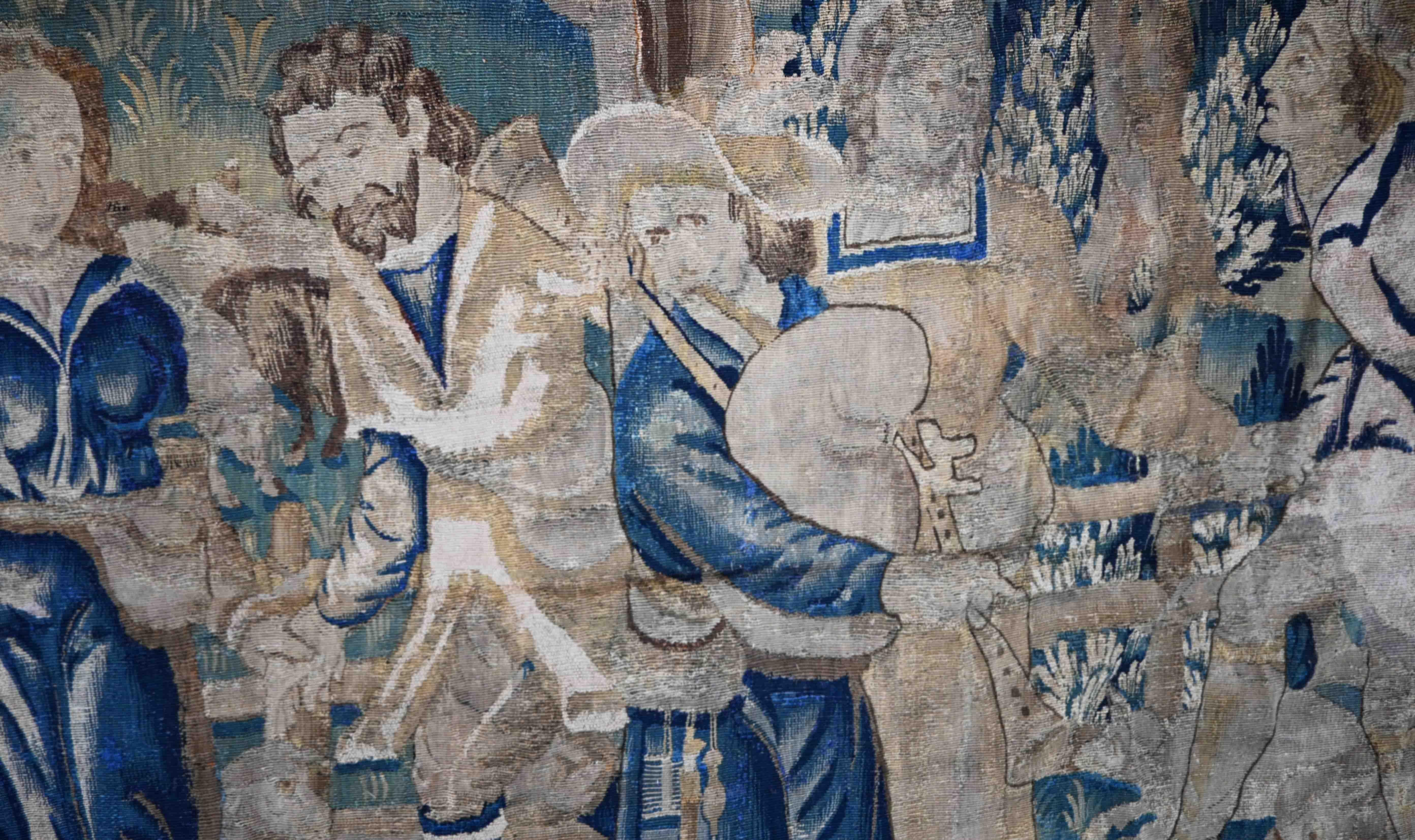 Das Dorffest, Flämischer Wandteppich aus dem 17. Jahrhundert - Abmessung 338x275 - N 1048 (Französisch) im Angebot