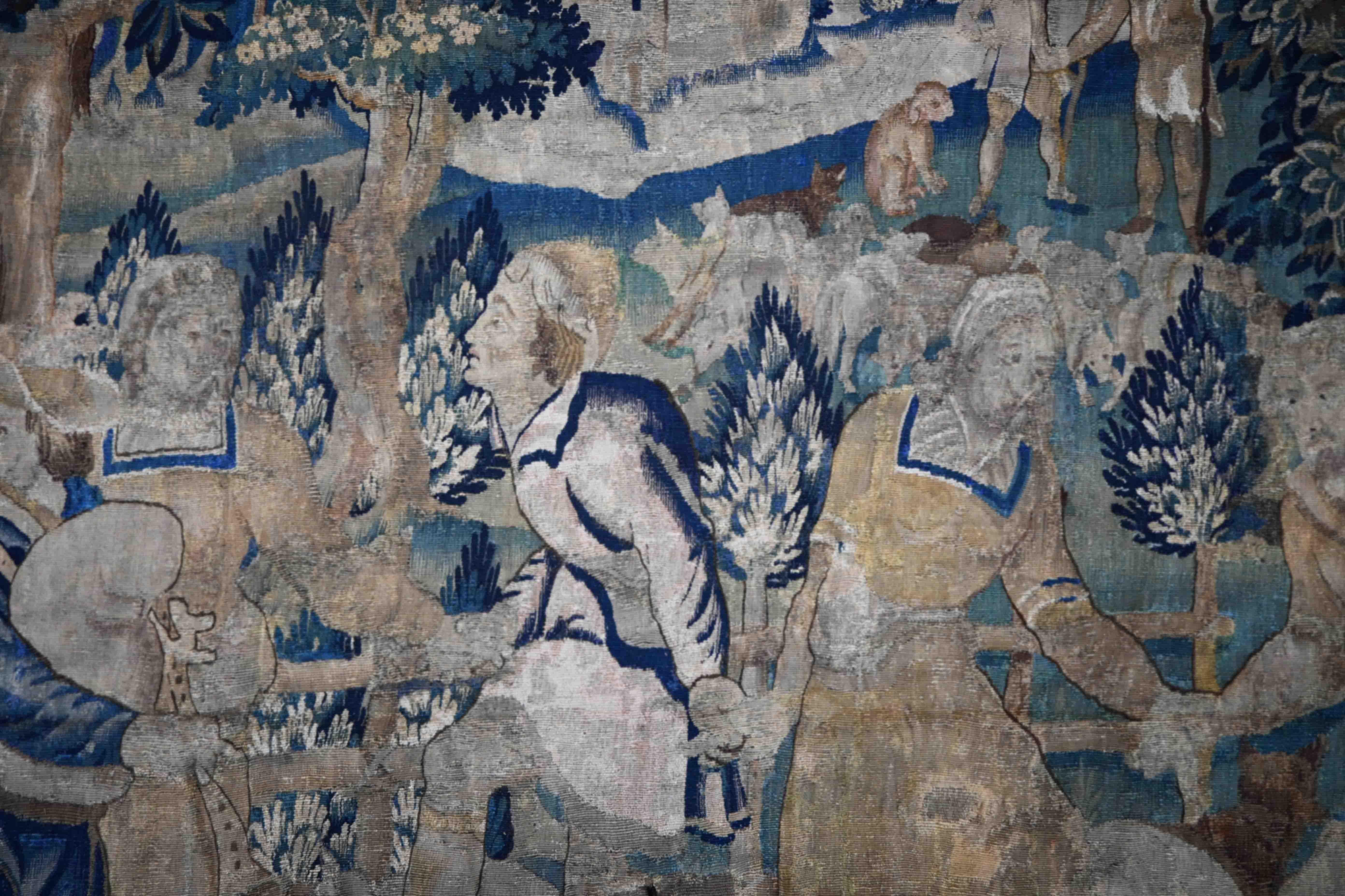 Das Dorffest, Flämischer Wandteppich aus dem 17. Jahrhundert - Abmessung 338x275 - N 1048 im Angebot 1